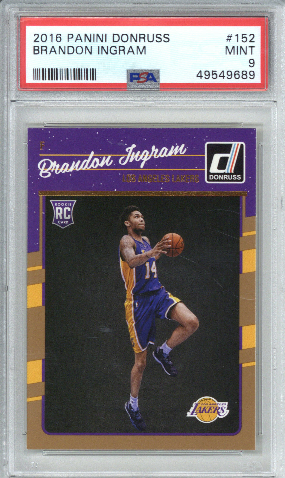 2016 Panini Donruss 152 Brandon Ingram PSA 90
