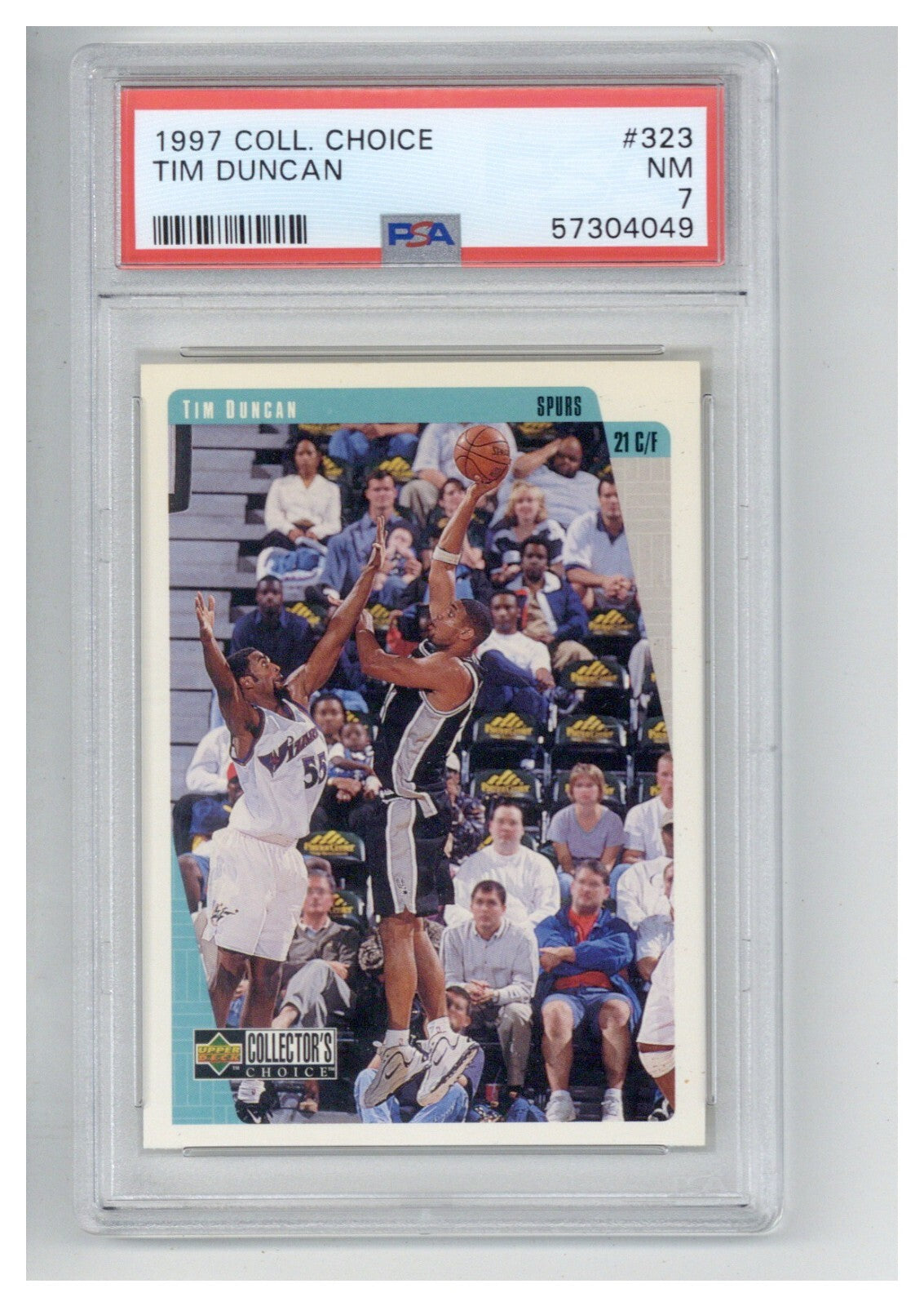 1997 Collector's Choice 323 Tim Duncan PSA 70