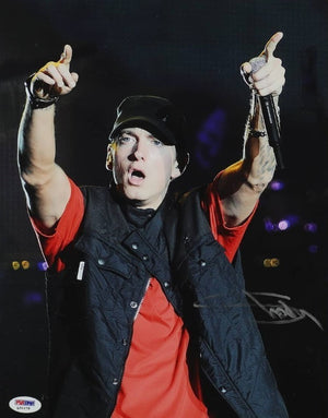 Eminem Slim Shady Signed 11x14 On Stage Photograph PSA PSA/DNA