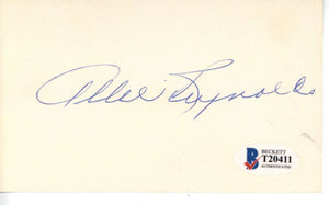 Allie Reynolds Signed 2x3.5 Album Page Beckett BAS