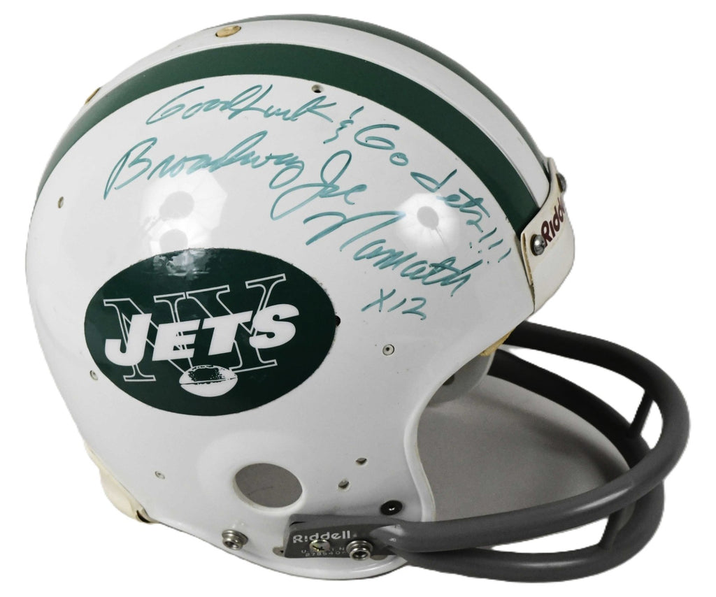 Joe Namath Signed Auto Proline TK Full Size Jets Helmet Broadway Joe Beckett BAS0
