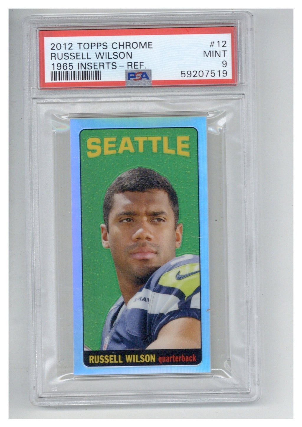 2012 Topps Chrome 1965 Inserts 12 Russell Wilson Refractor PSA 90