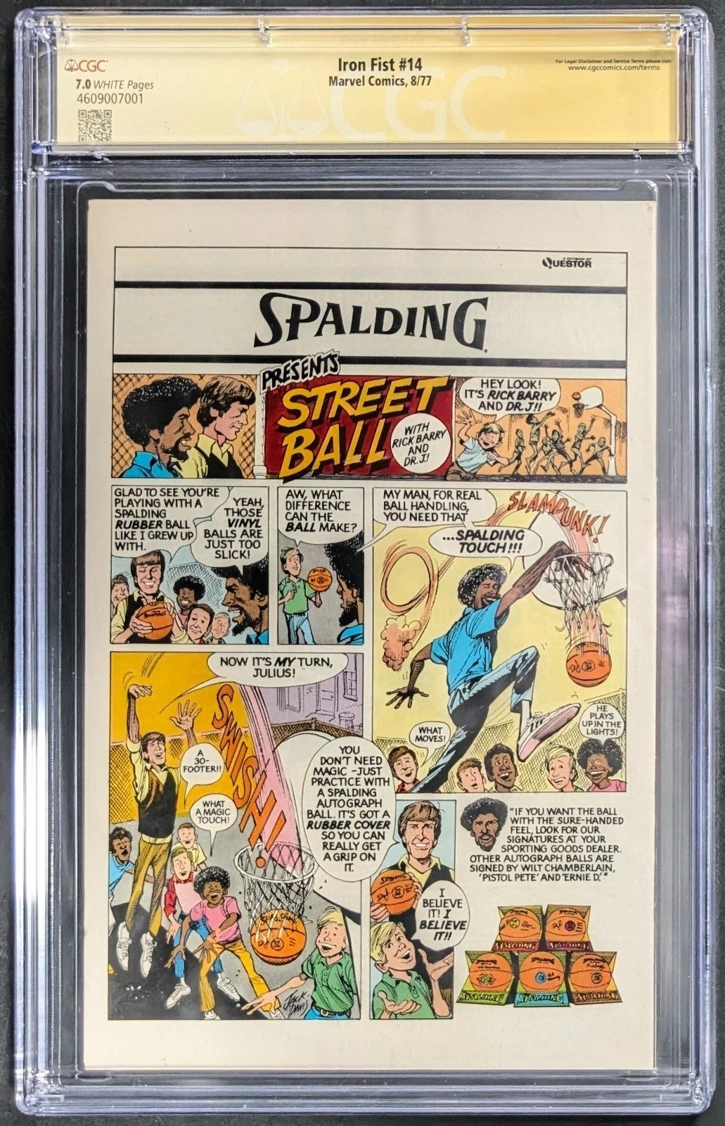 1977 Iron Fist #14 Sabertooth 1st Chris Claremont Signed Signature CGC 7.01