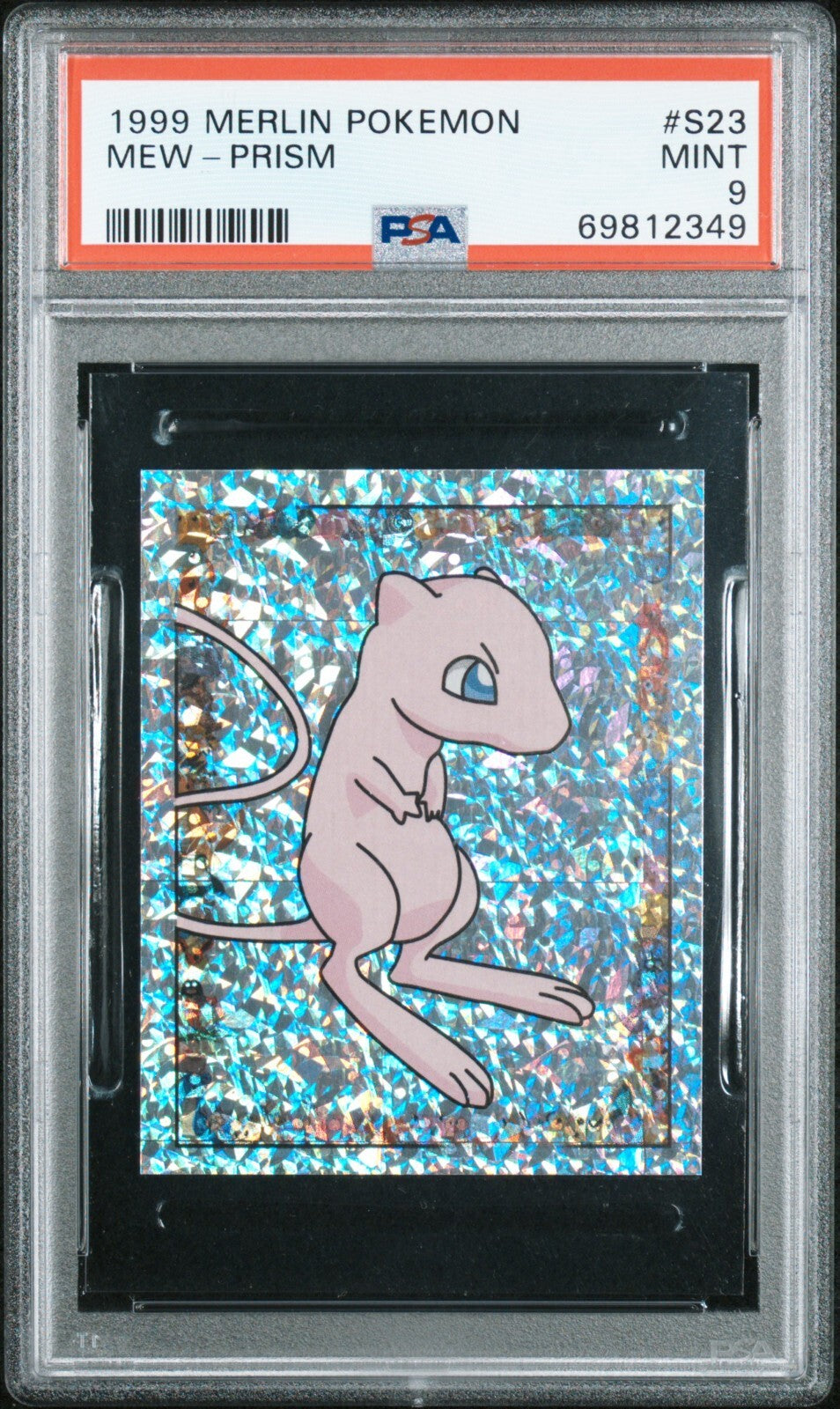 1999 Merlin Pokemon S23 Mew Prism PSA 90