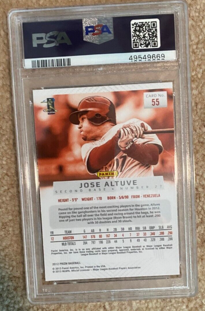 2012 Panini Prizm Jose Altuve PSA 81