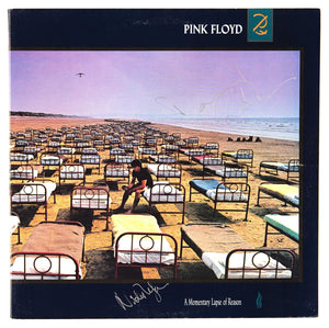 David Gilmour Nick Mason Signed Auto Pink Floyd Momentary Lapse Album Grad LOA