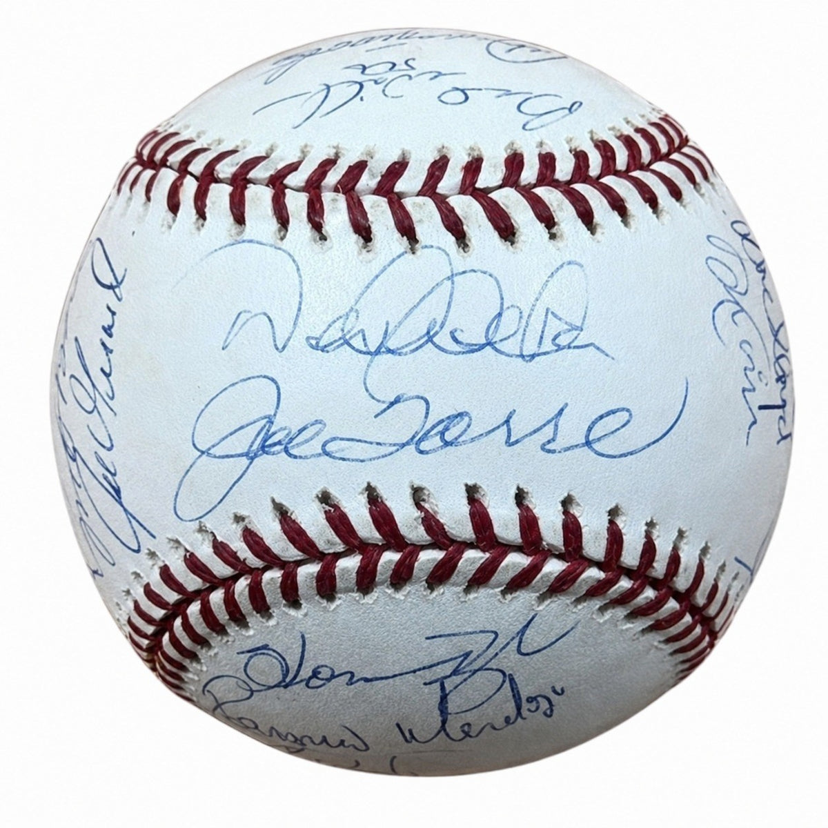 1998 New York Yankees Team Signed Auto World Series Baseball Jeter Beckett BAS0