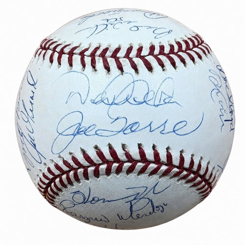 1998 New York Yankees Team Signed Auto World Series Baseball Jeter Beckett BAS0