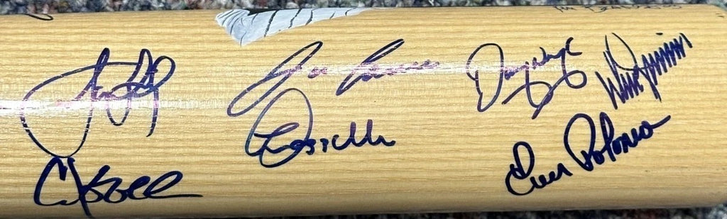 2000 New York Yankees Team Signed Auto World Series Champs Baseball Bat 20+ Sigs4