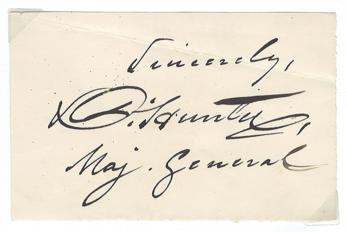 General David Hunter Signed Auto 2.75x4.25 Album Page Civil War Grad LOA0