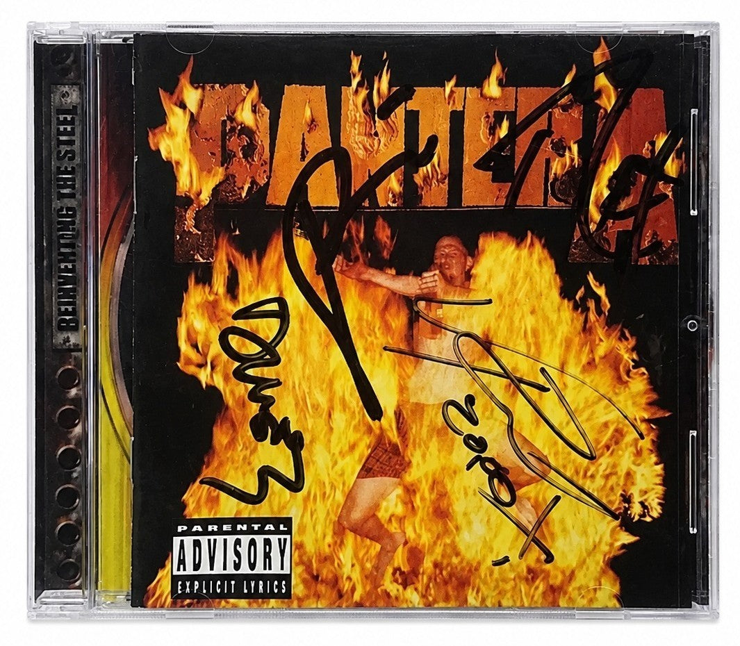 Pantera Group Signed Auto Reinventing the Steel CD Booklet Dimebag Darrell JSA0