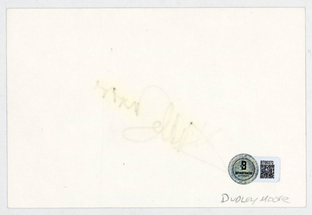 Dudley Moore Signed 3x5 Index Card Note Card Beckett BAS1
