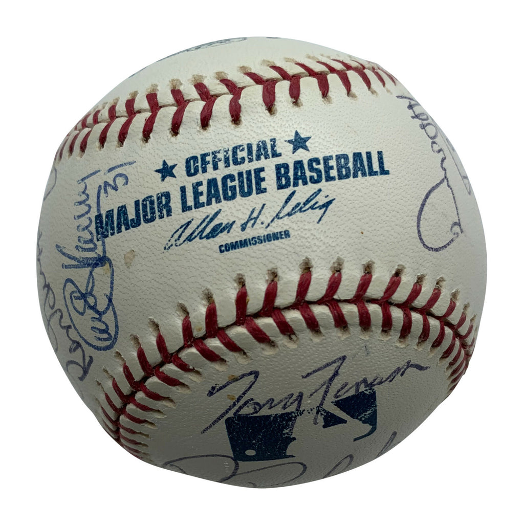 Yankee Greats Signed Griffey Tresh Lopez Downing Rivers OML Baseball JSA 4