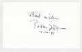 Peter Fonda Signed 3x5 Index Card Note Card Beckett BAS0