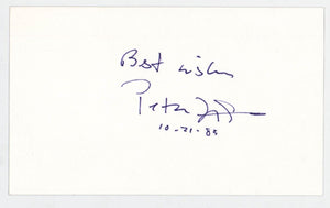 Peter Fonda Signed 3x5 Index Card Note Card Beckett BAS
