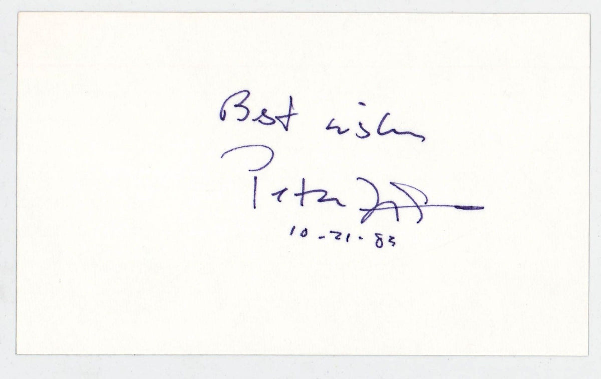 Peter Fonda Signed 3x5 Index Card Note Card Beckett BAS0