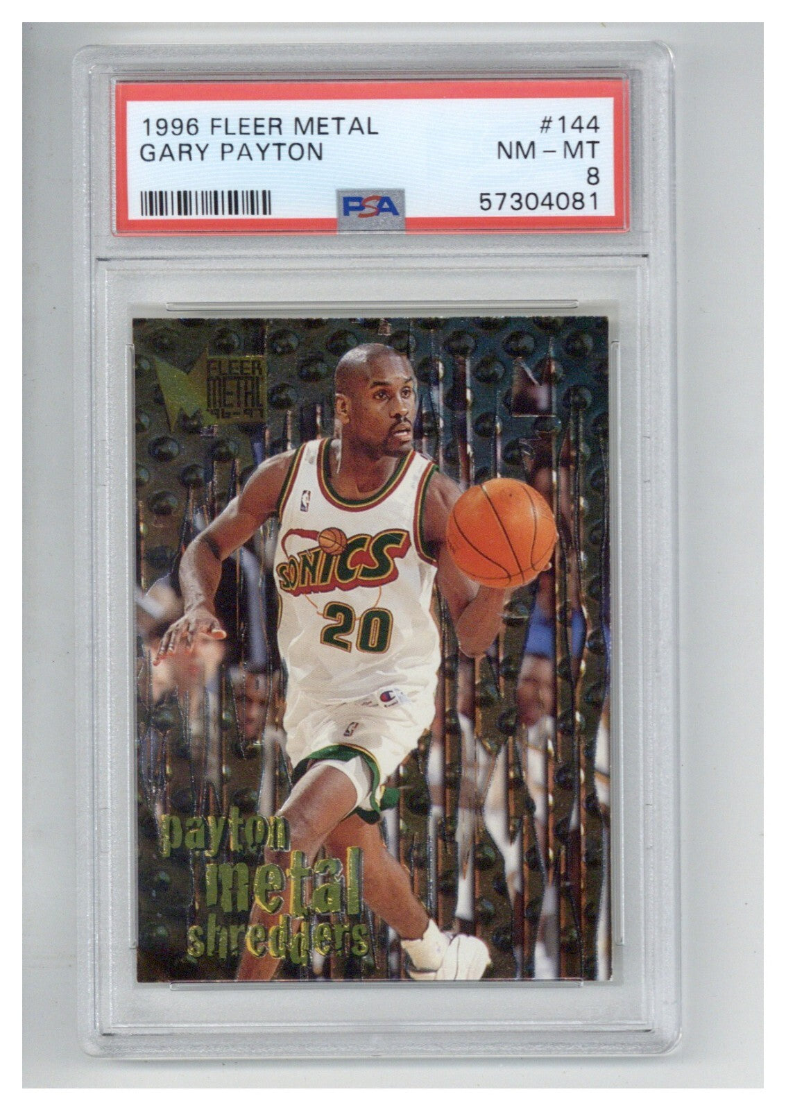 1996 Metal 144 Gary Payton PSA 80