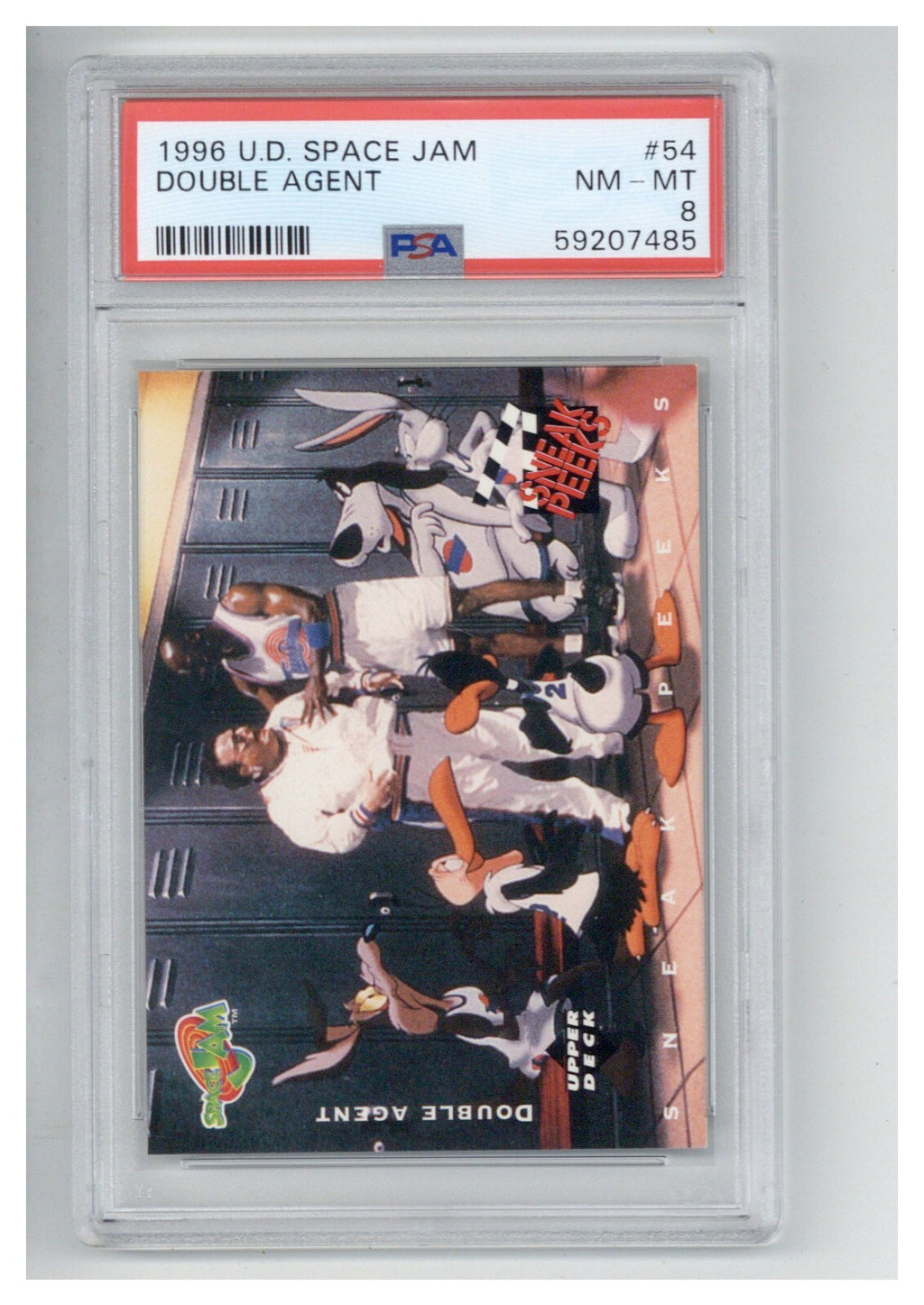 1996 Upper Deck Space Jam 54 Double Agent PSA 80