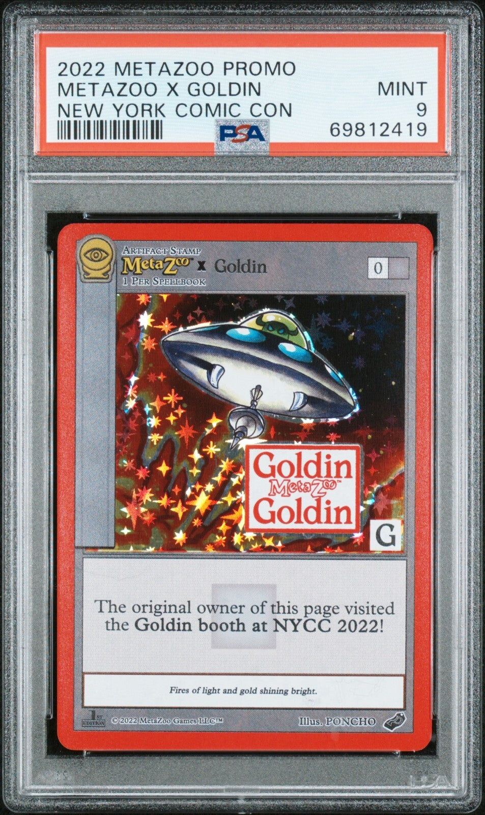 2022 Metazoo Promo Metazoo X Goldin NYCC PSA 90