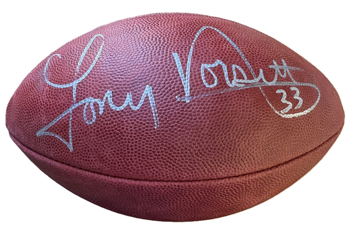 Tony Dorsett Signed Leather The Duke NFL Game Football Tristar Sports0