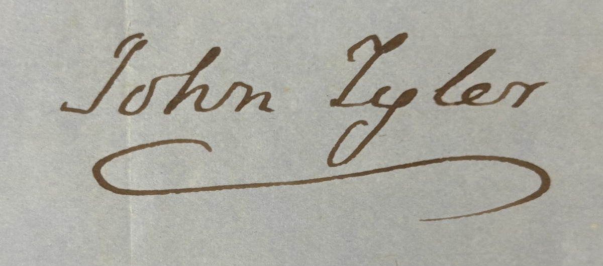John Tyler Signed Handwritten Letter Autograph Request GRAD LOA1