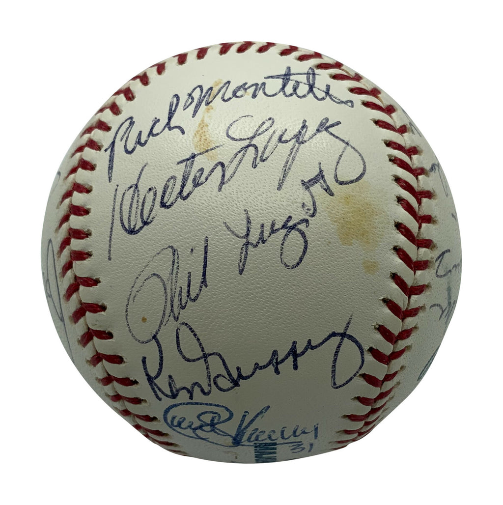 Yankee Greats Signed Griffey Tresh Lopez Downing Rivers OML Baseball JSA 2