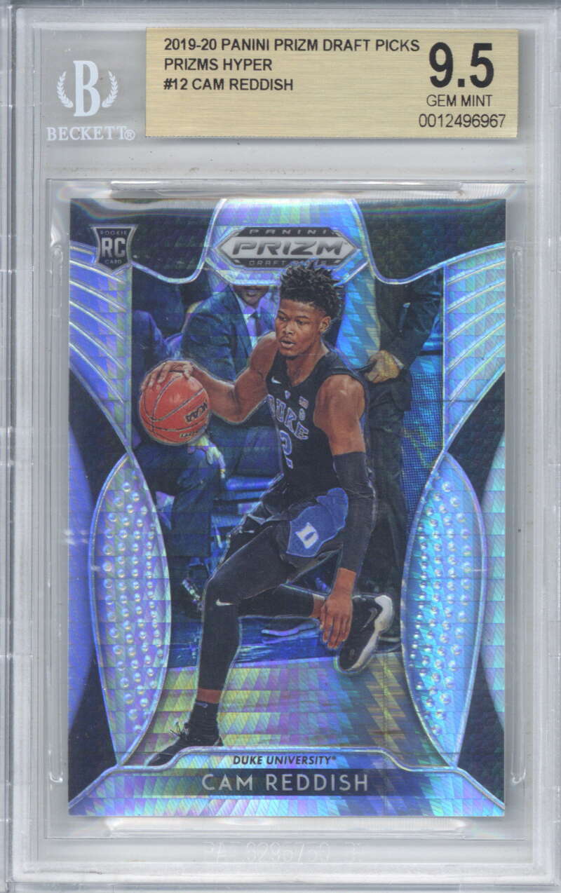 2019 20 Panini Prizm Draft Picks 12 Cam Reddish Prizms Hyper /75 RC BGS 9.50