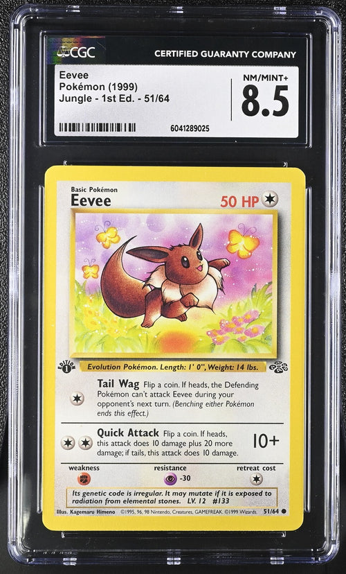 1999 Pokemon Jungle 1st Edition 51 Eevee 51 CGC 8.50