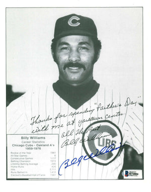 Billy Williams Signed Autographed 8x10 Fathers Day Photograph Beckett BAS