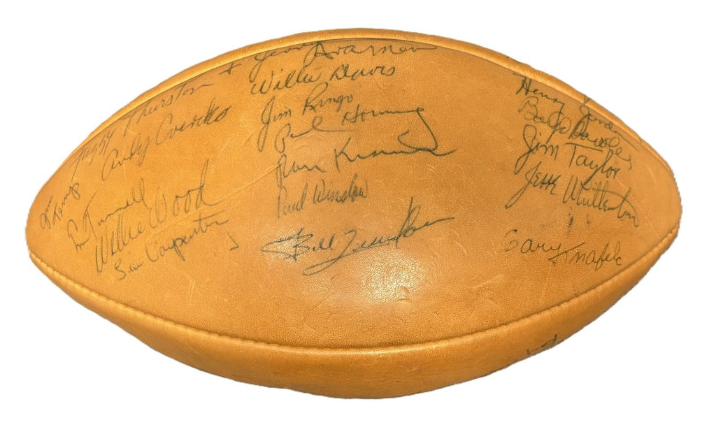 1960 Green Bay Packers Team Signed Auto Football Vince Lombardi Rookie PSA DNA1
