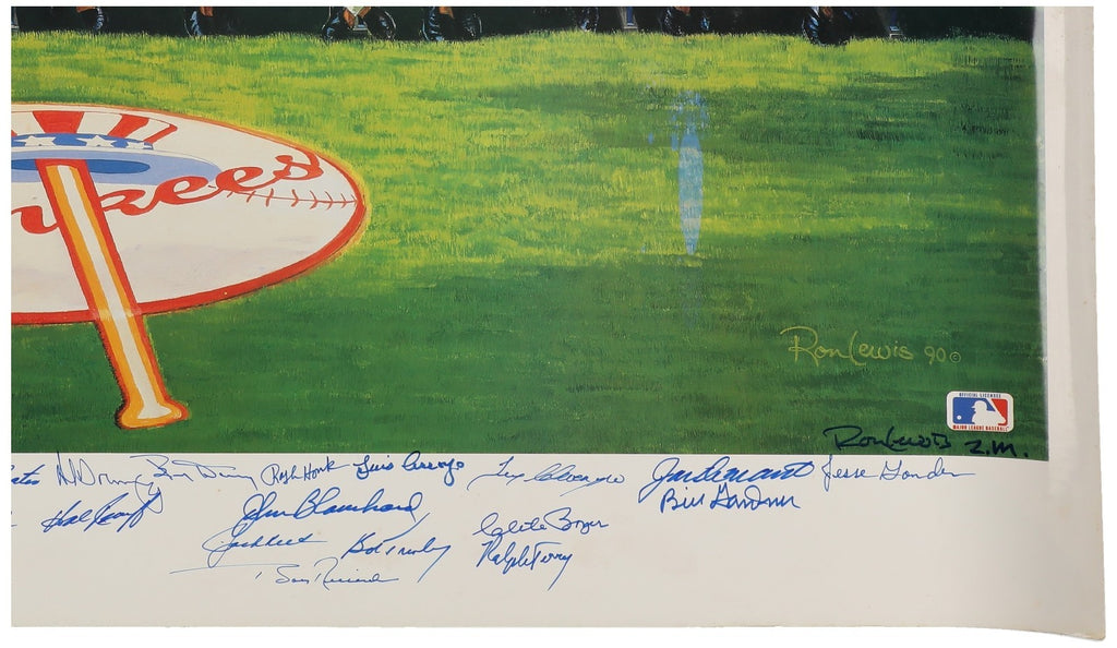 1961 NY Yankees Team Signed Auto 24x36 Poster Mantle Berra Ford World Series JSA2