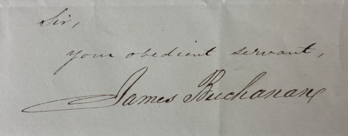 James Buchanan Signed Handwritten Letter US Marshal Missouri GRAD PSA DNA1