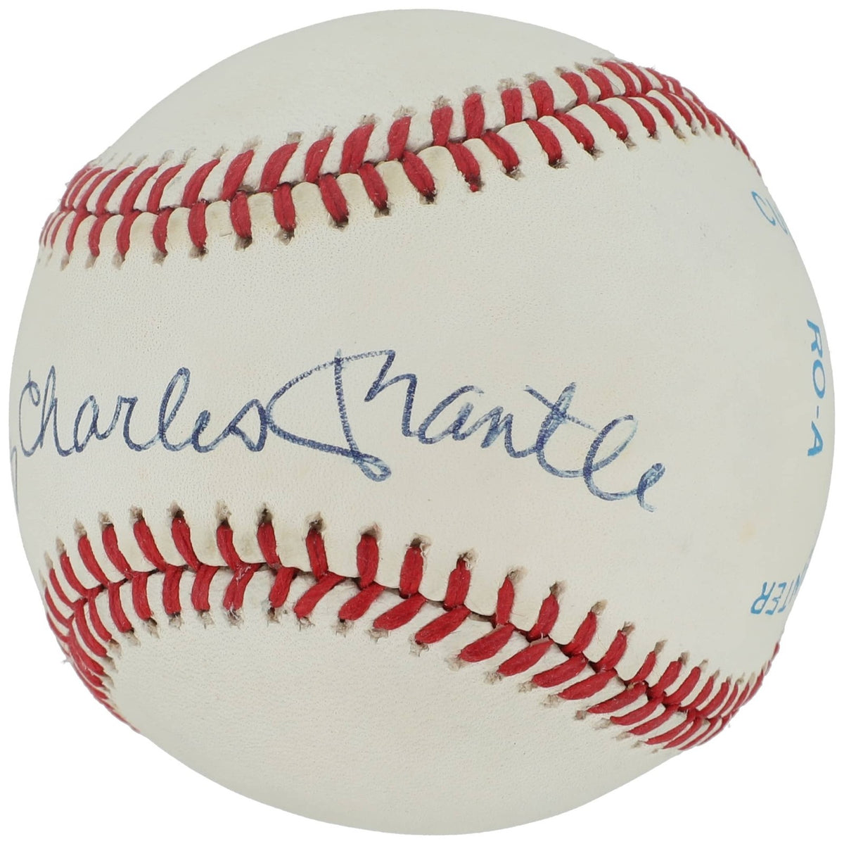Mickey Mantle Signed Auto Full Name Mickey Charles Mantle OAL Baseball PSA DNA2