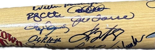 2000 New York Yankees Team Signed Auto World Series Champs Baseball Bat 20+ Sigs1