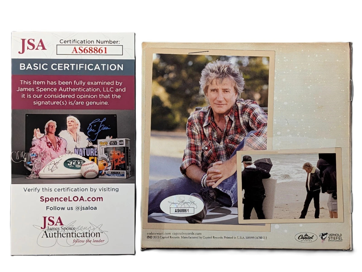Rod Stewart Signed Time CD Booklet JSA COA1