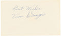 Vince DiMaggio Signed Autographed 3x5 Index Card JSA0