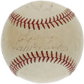 1938 WS Champion NY Yankees Signed OAL Baseball Gehrig Ruffing PSA PSA/DNA0