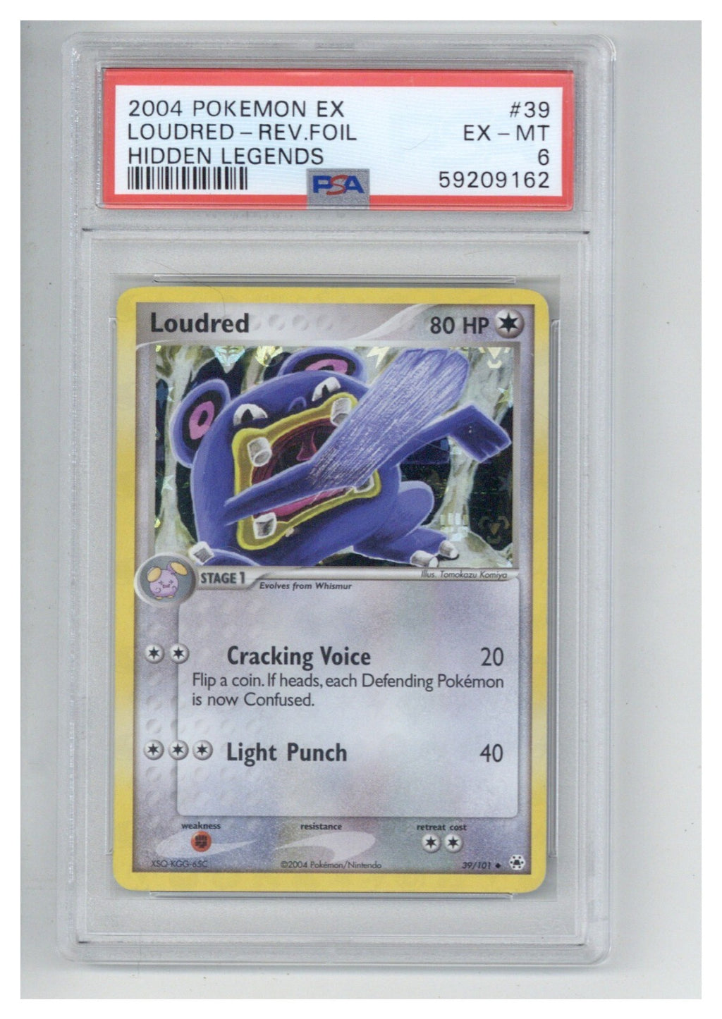 2004 Pokemon EX Hidden Legends Reverse Foil Loured PSA 60