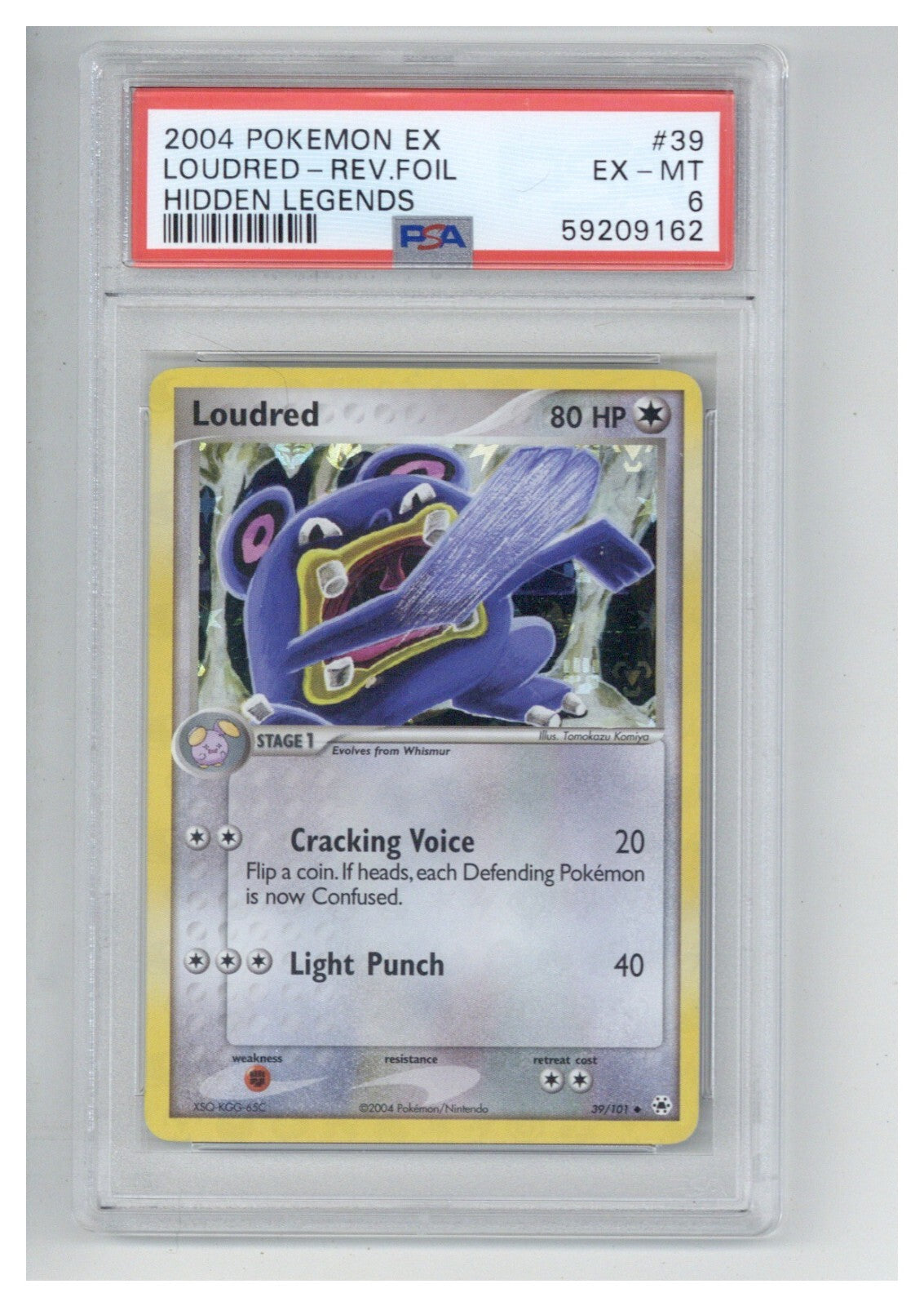2004 Pokemon EX Hidden Legends Reverse Foil Loured PSA 60