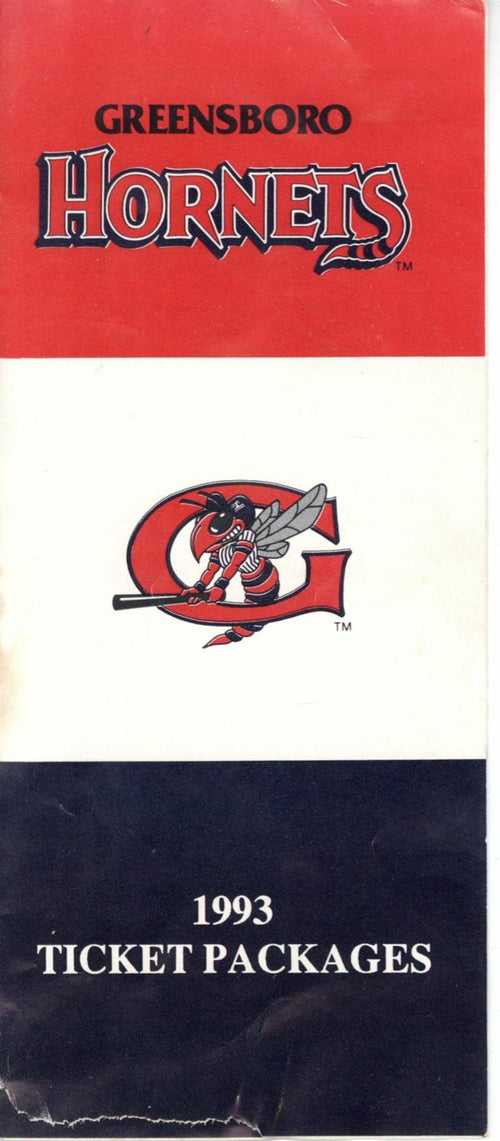 1993 Original Greensboro Hornets Program Jeter Pre Rookie0
