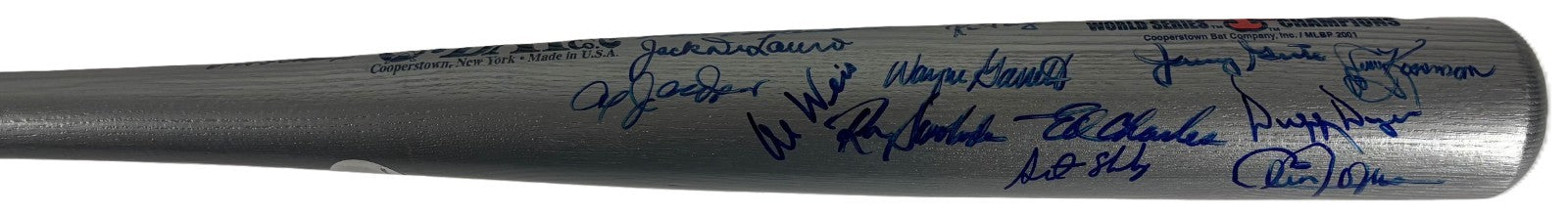1969 NY Mets WS Champs Team Signed Baseball Bat Seaver Ryan Berra Beckett BAS3