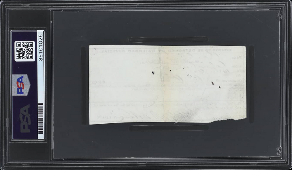 Benjamin Butler Signed Railroad Ticket Columbus Ohio PSA/DNA1