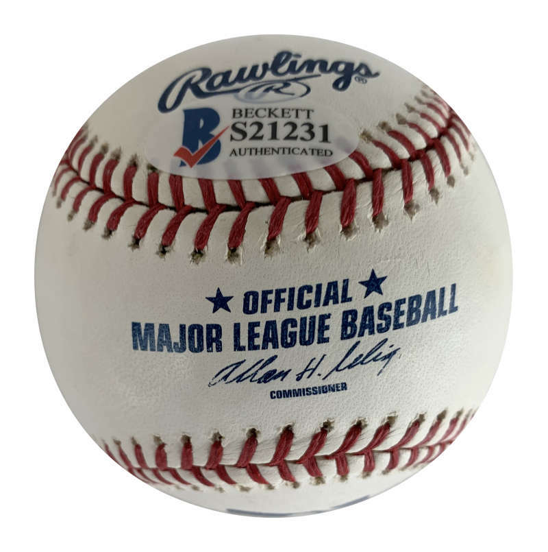 Billy Williams Signed Sweet Swinging OML Baseball Beckett BAS 1