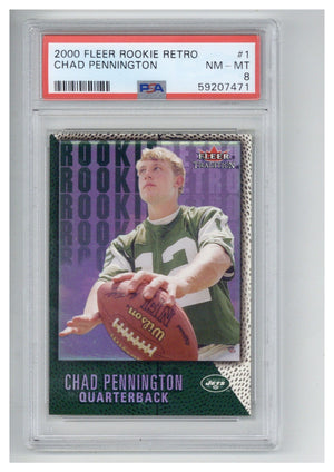 2000 Fleer Rookie Retro 1 Chad Pennington PSA 8
