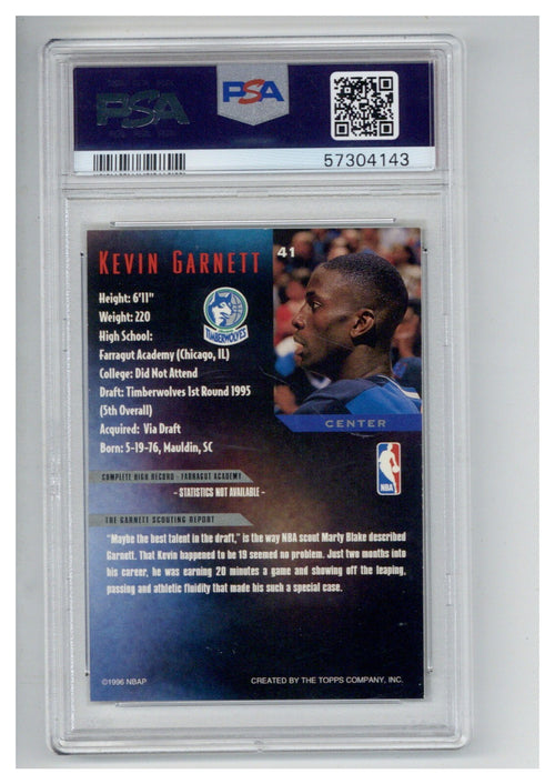 1995 Topps Gallery 41 Kevin Garnett PSA 91
