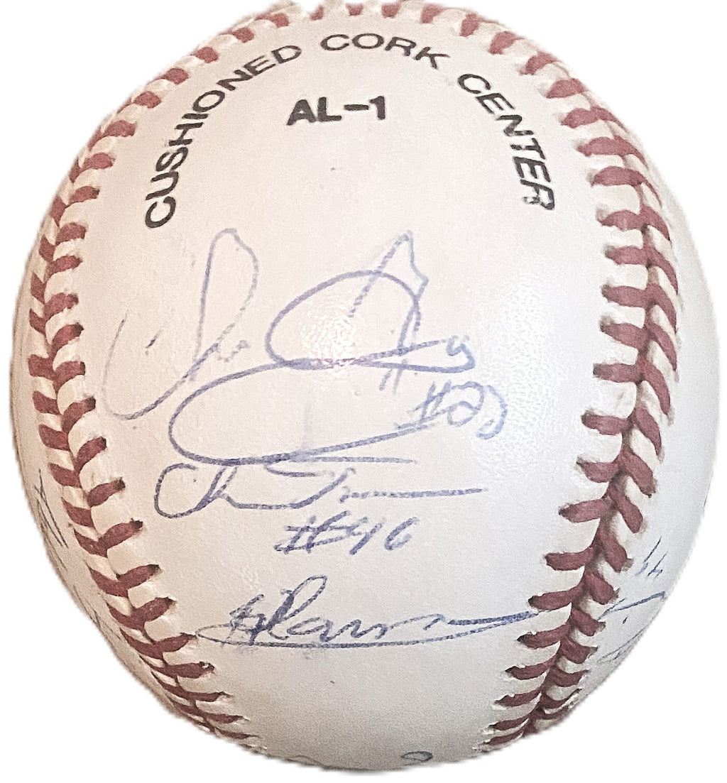 Derek Jeter 1993 Greensboro Hornets Single A Team Signed Baseball JSA2
