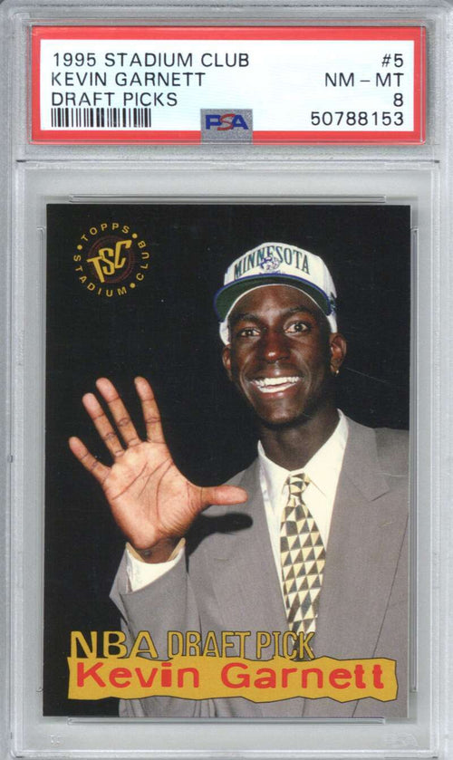 1995 Stadium Club 5 Kevin Garnett Draft Picks PSA 8 0