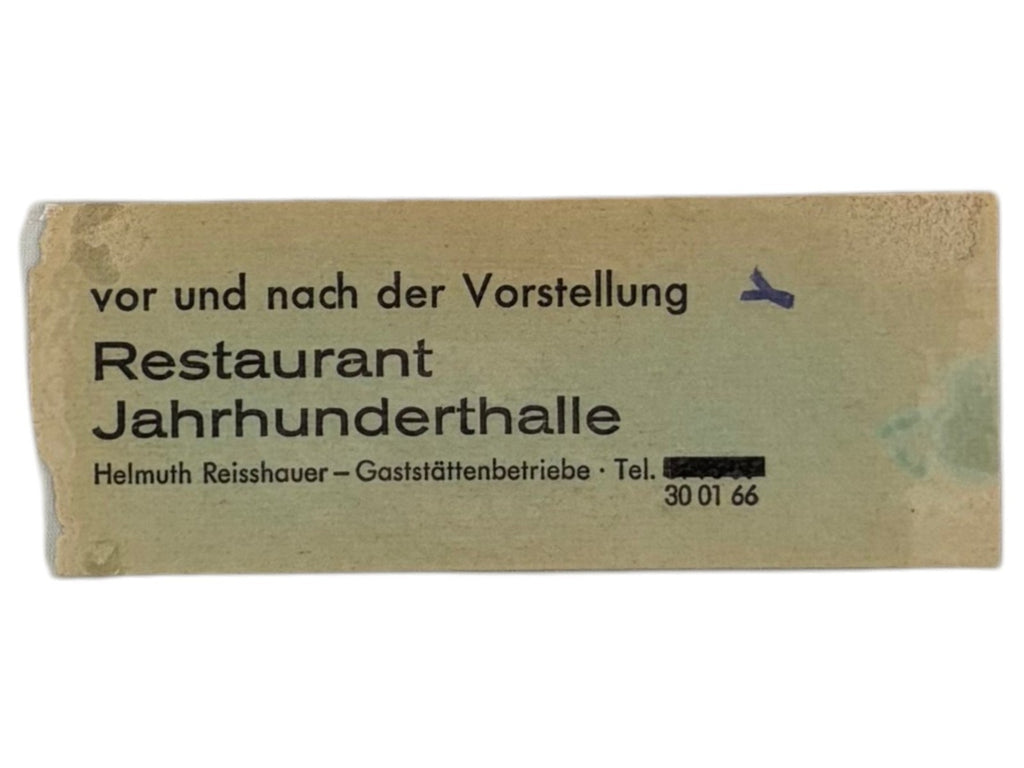 Jimi Hendrix Experience Jan 17 1969 Ticket Jahrhunderthalle Frankfurt Original L1