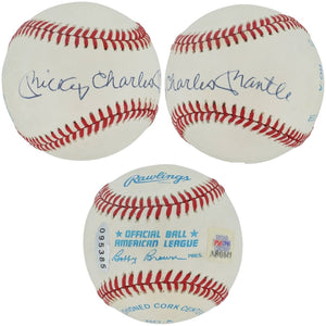 Mickey Mantle Signed Auto Full Name Mickey Charles Mantle OAL Baseball PSA DNA