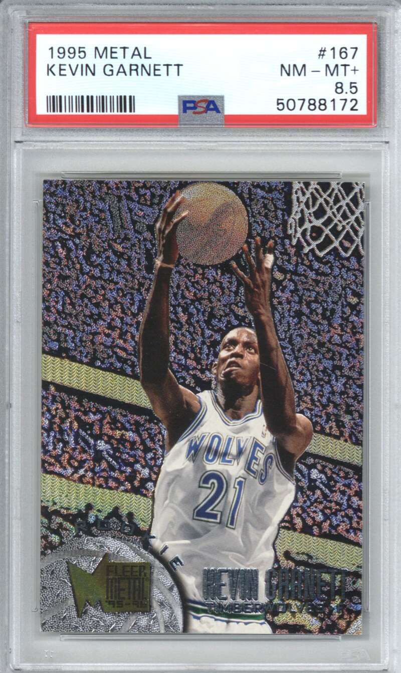 1995 Metal 167 Kevin Garnett PSA 8.5 0